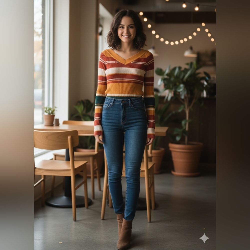 Hippie Rose Multicolor Striped Blouse